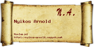 Nyikos Arnold névjegykártya