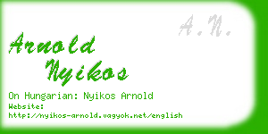 arnold nyikos business card